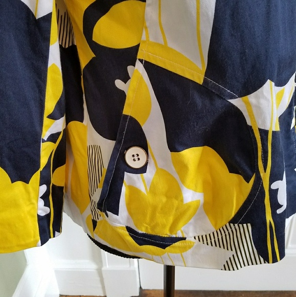 SOLD Erin London yellow, navy & white blazer - Picture 5 of 7